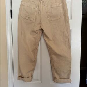 Pilcro Relaxed Straight-Leg Pants in Beige